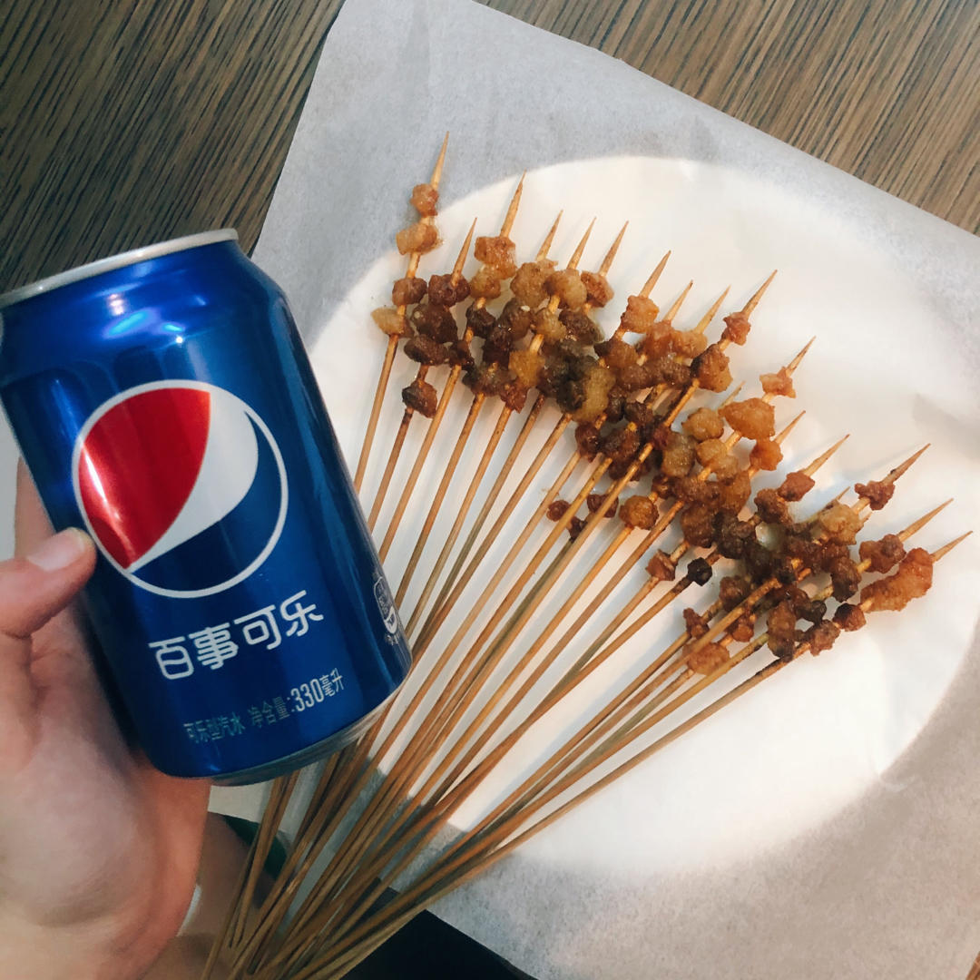 生酮友好 烤箱版香辣滋滋烧烤肉串（ 五花肉串+牛油串）优质脂肪炸弹（超快手0卡烧烤酱应用实验）