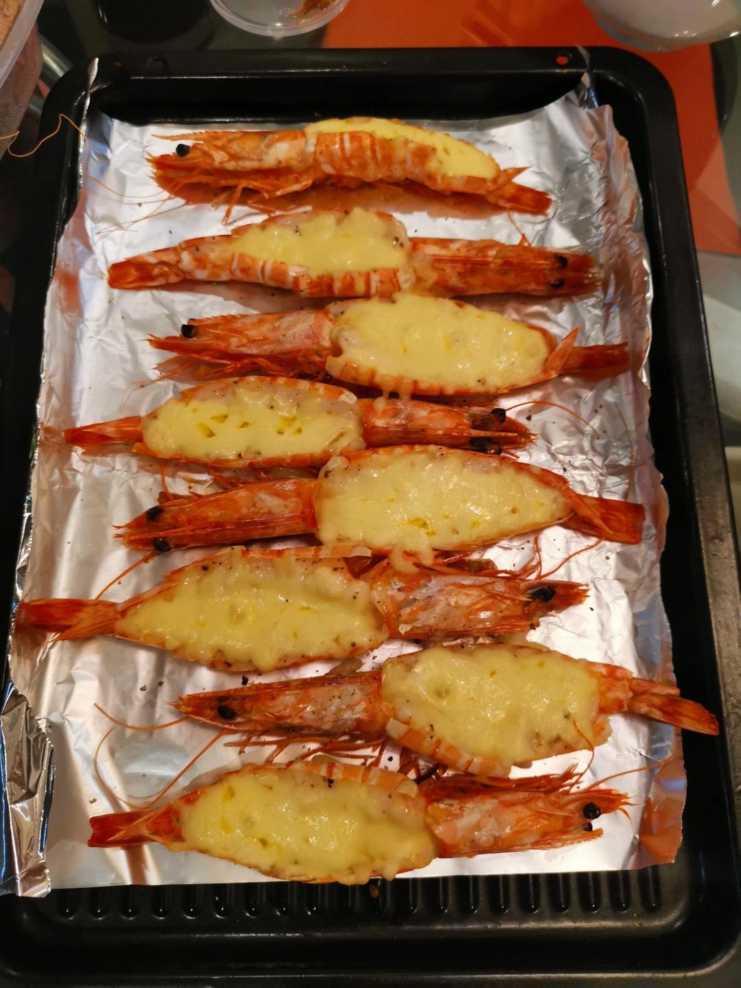 芝士焗大虾🦐巨型黑虎虾|年夜饭|宴客菜