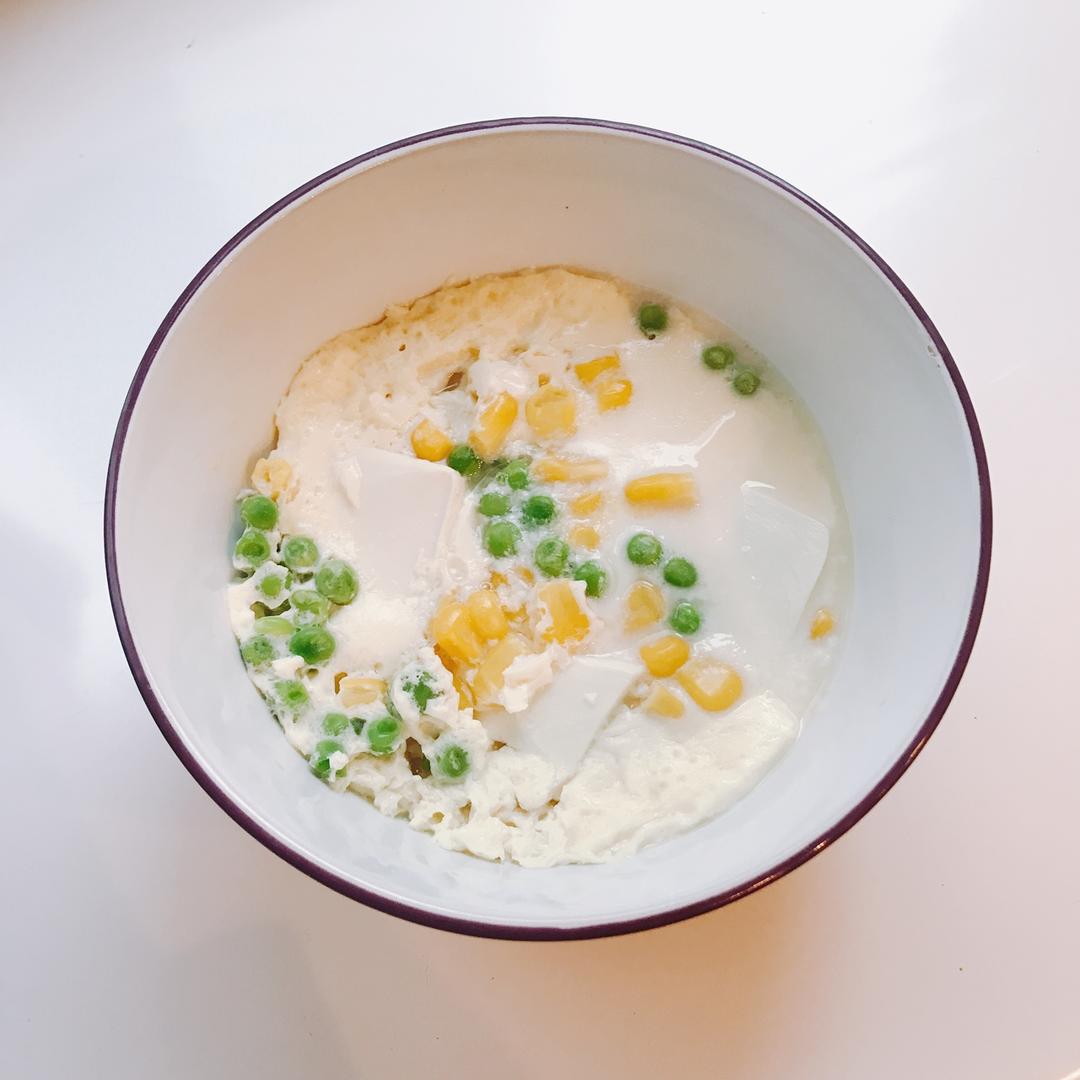 五分钟鸡蛋豆腐羹（附盒装豆腐脱模大法！）
