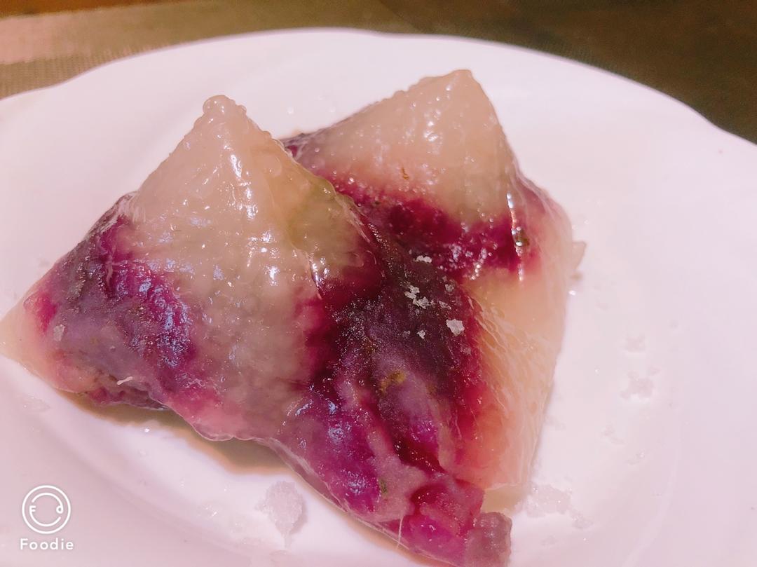 紫薯西米水晶粽