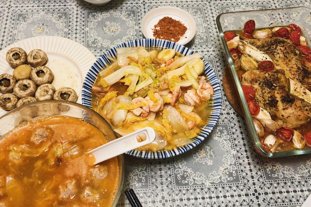 三虾娃娃菜