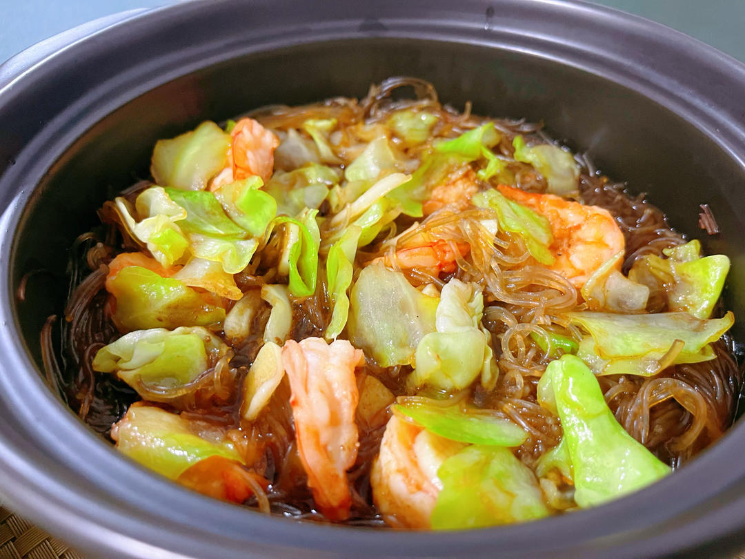 扇贝包菜粉丝煲