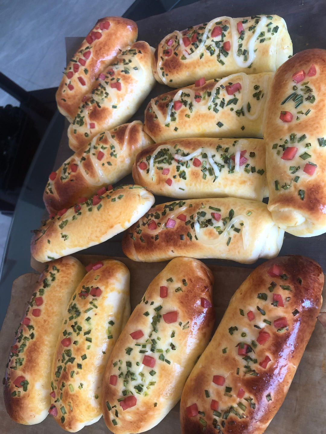 香葱火腿肉松面包