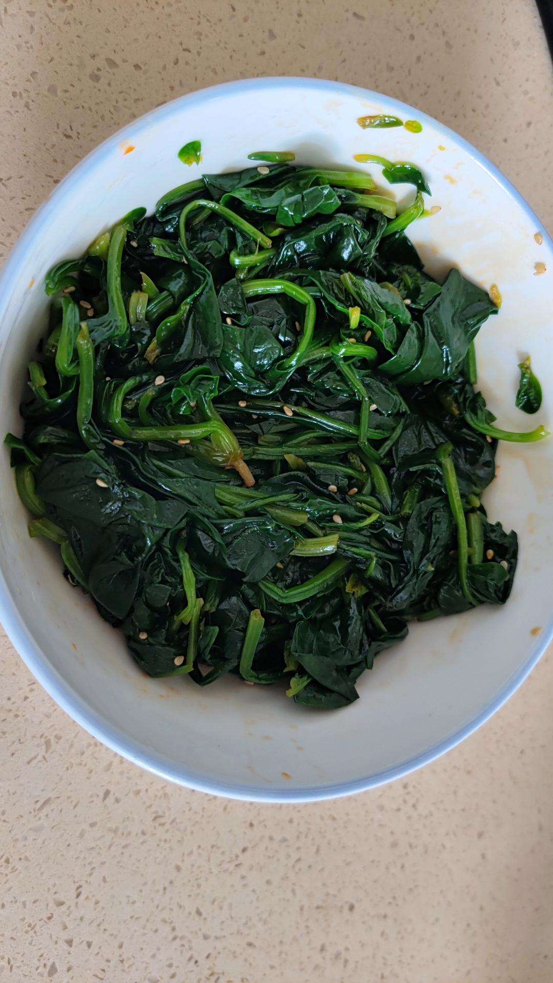 凉拌菠菜