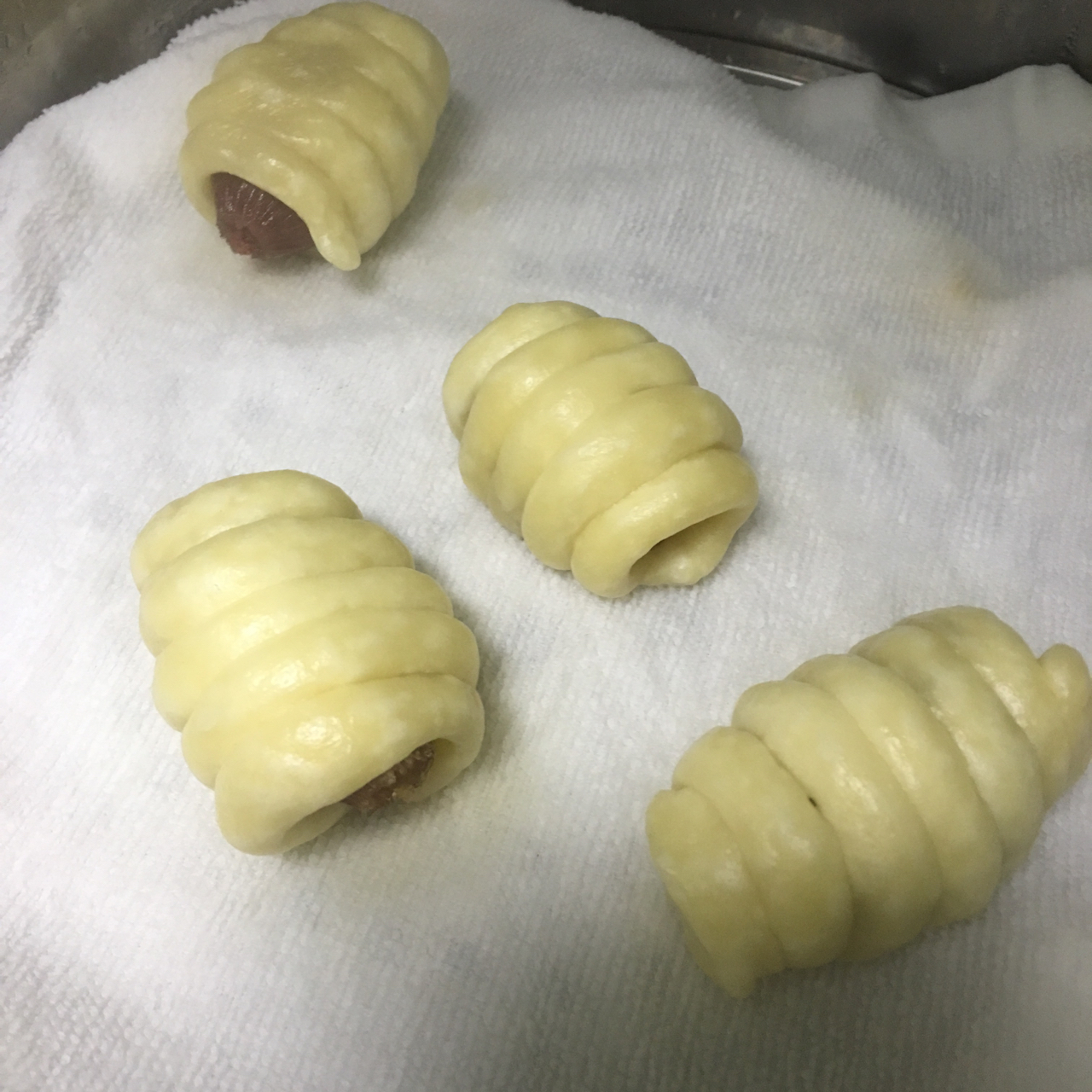 快手火腿卷～一次发酵