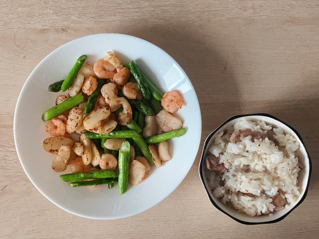 芦笋荸荠炒虾仁（芦笋马蹄炒虾仁）