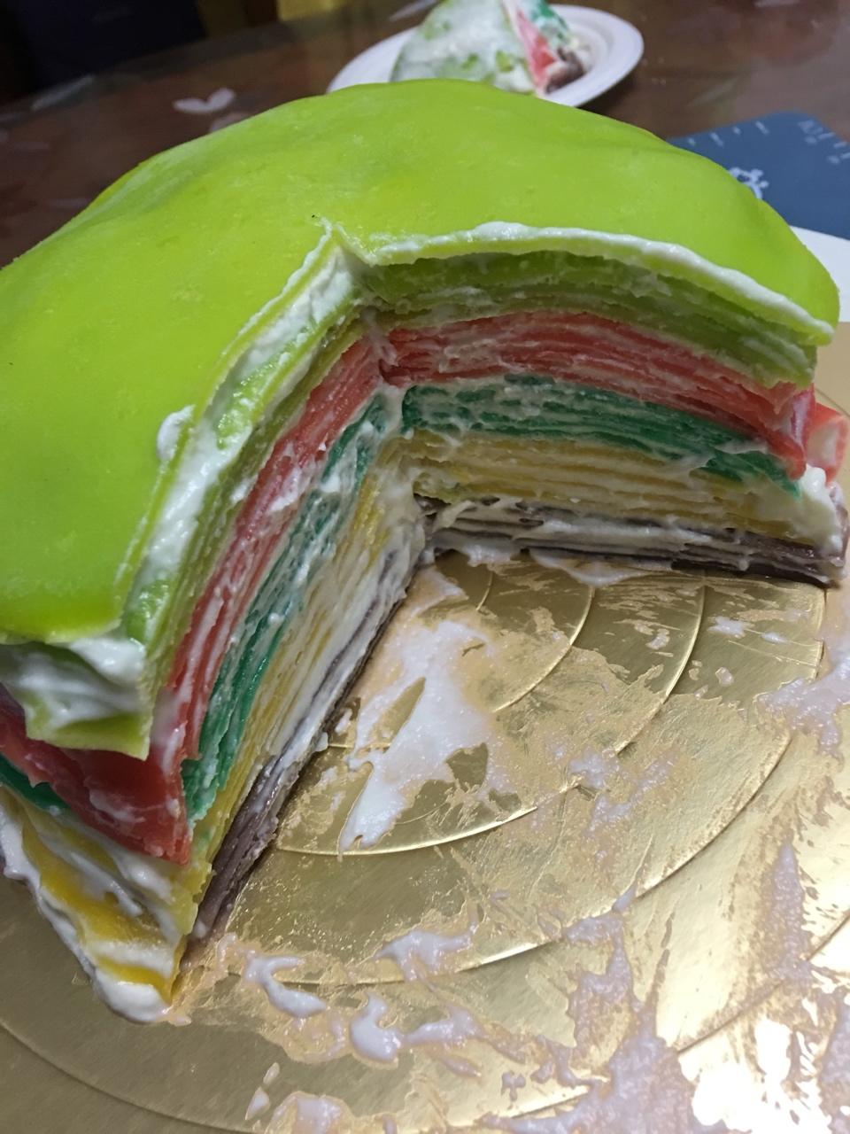 彩虹千层蛋糕 彩虹可丽饼(Mille Crepe Cake)