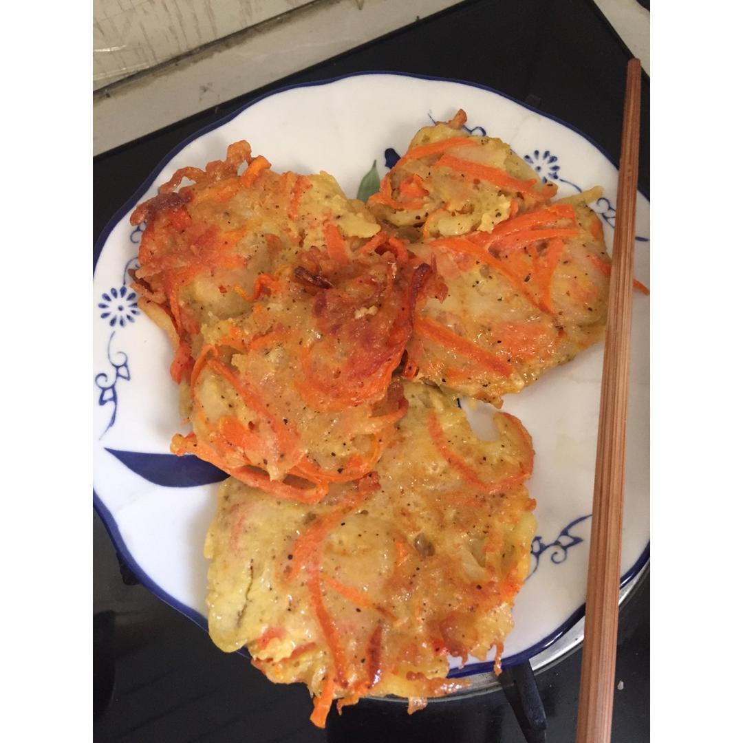 零失败胡萝卜土豆丝饼