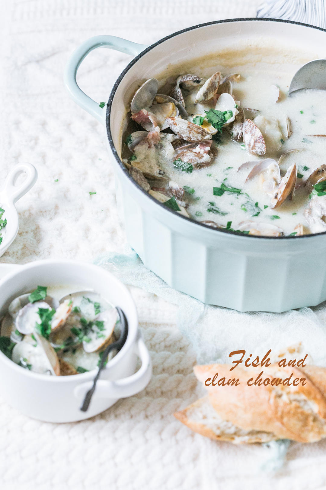 超绝鲜美的鱼肉和蛤蜊浓汤的做法