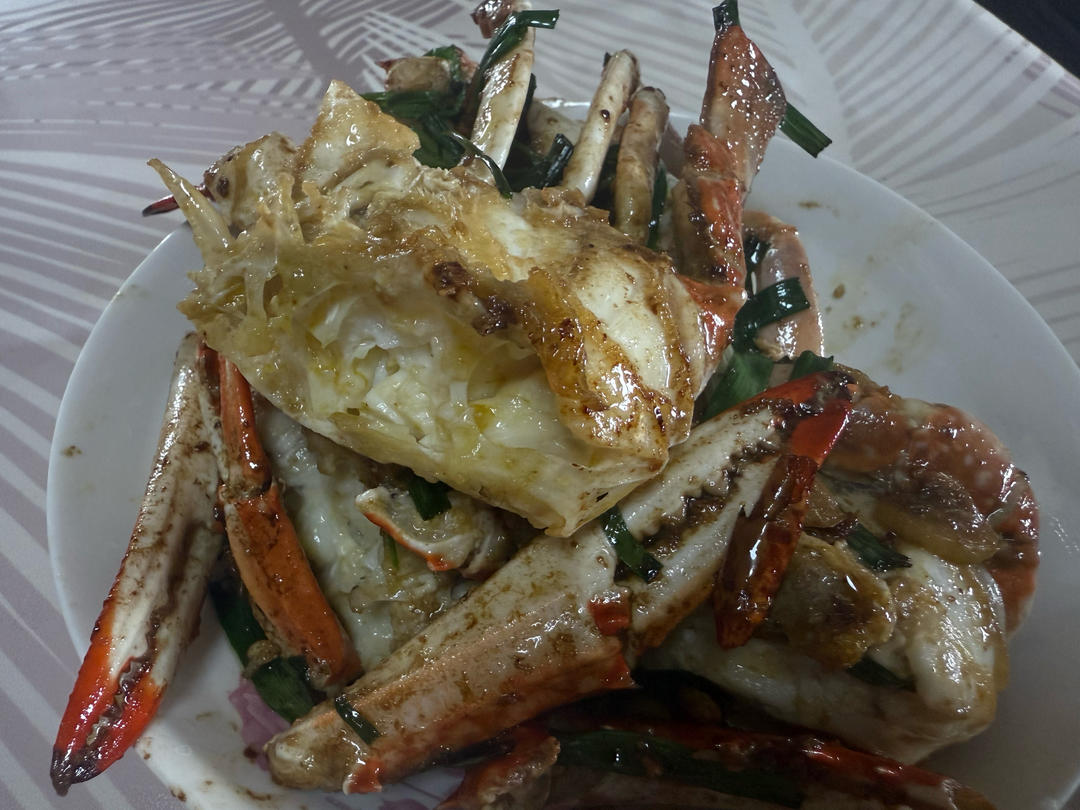 葱姜炒梭子蟹（very easy）