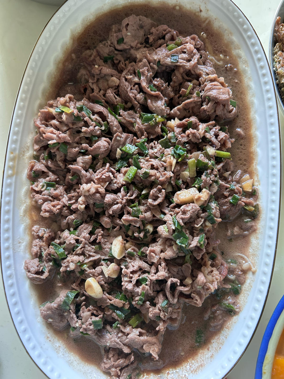 盐葱烧牛肉