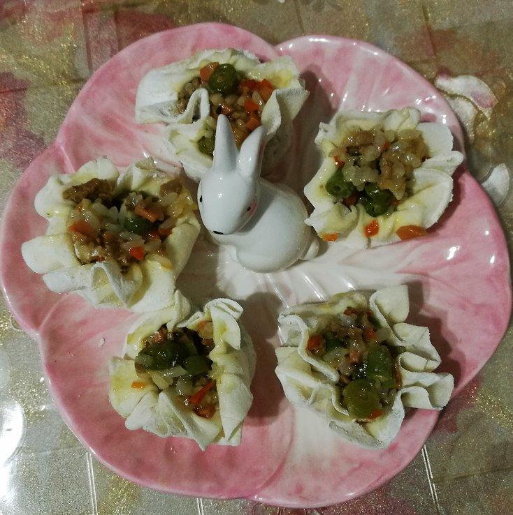 迷你烧麦（饺子皮版）