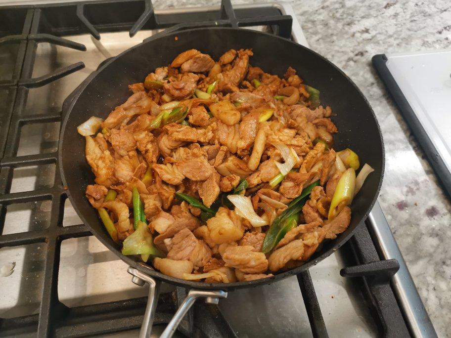 香葱炒猪肉