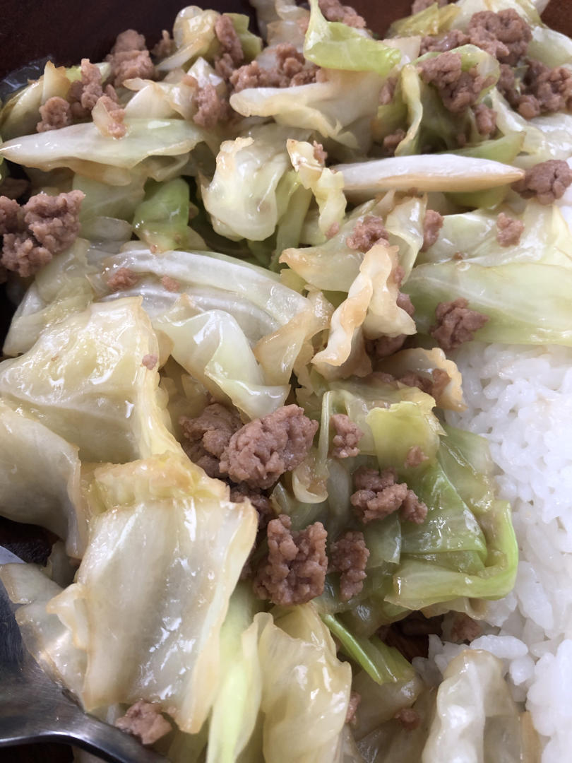 肉沫炒洋白菜