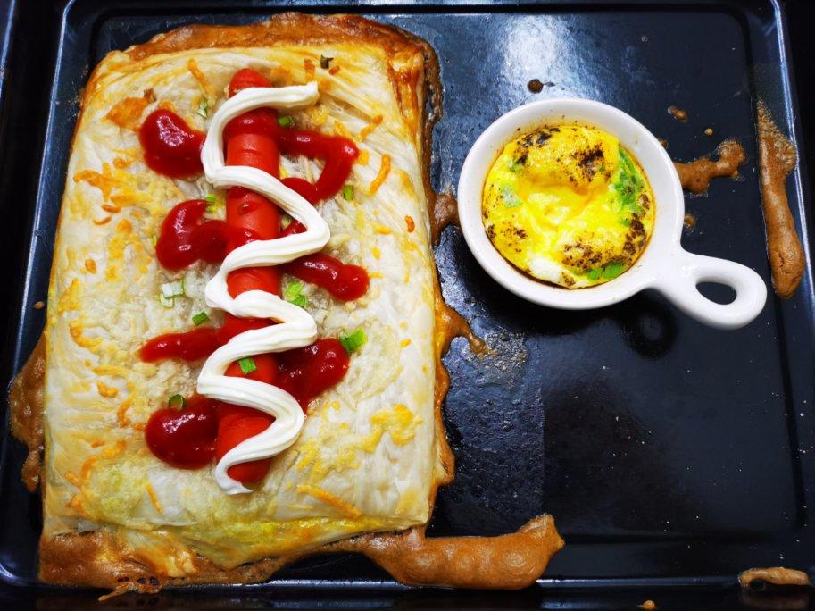 手抓饼花样吃法(五)丹麦火腿酥