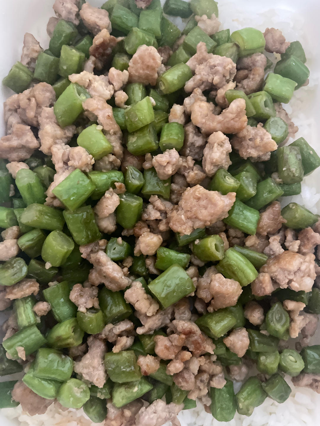肉沫豆角下饭菜