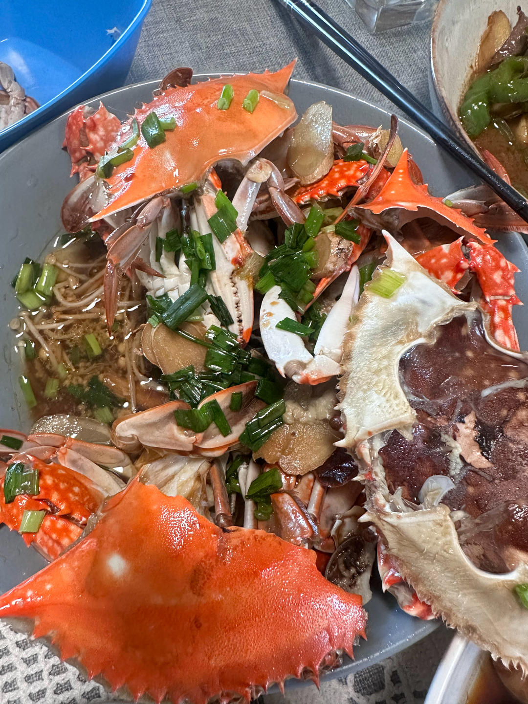 葱油蟹（肉饼&金针菇铺底）