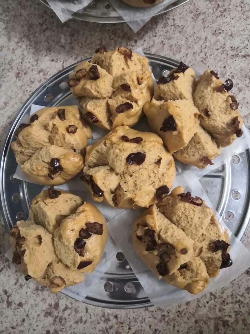 妥妥的红糖开花馒头