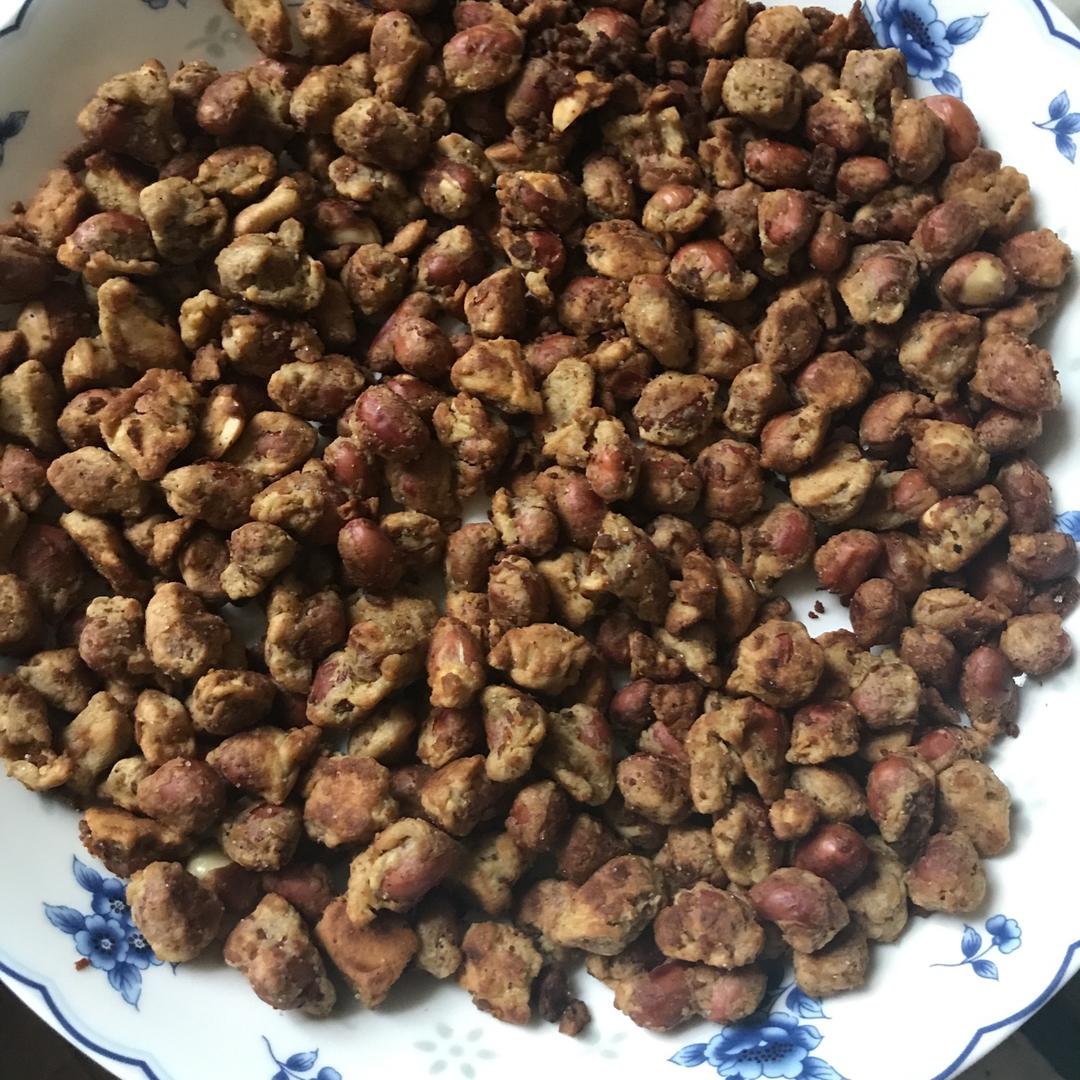 鸋檬做的油炸裹面五香花生