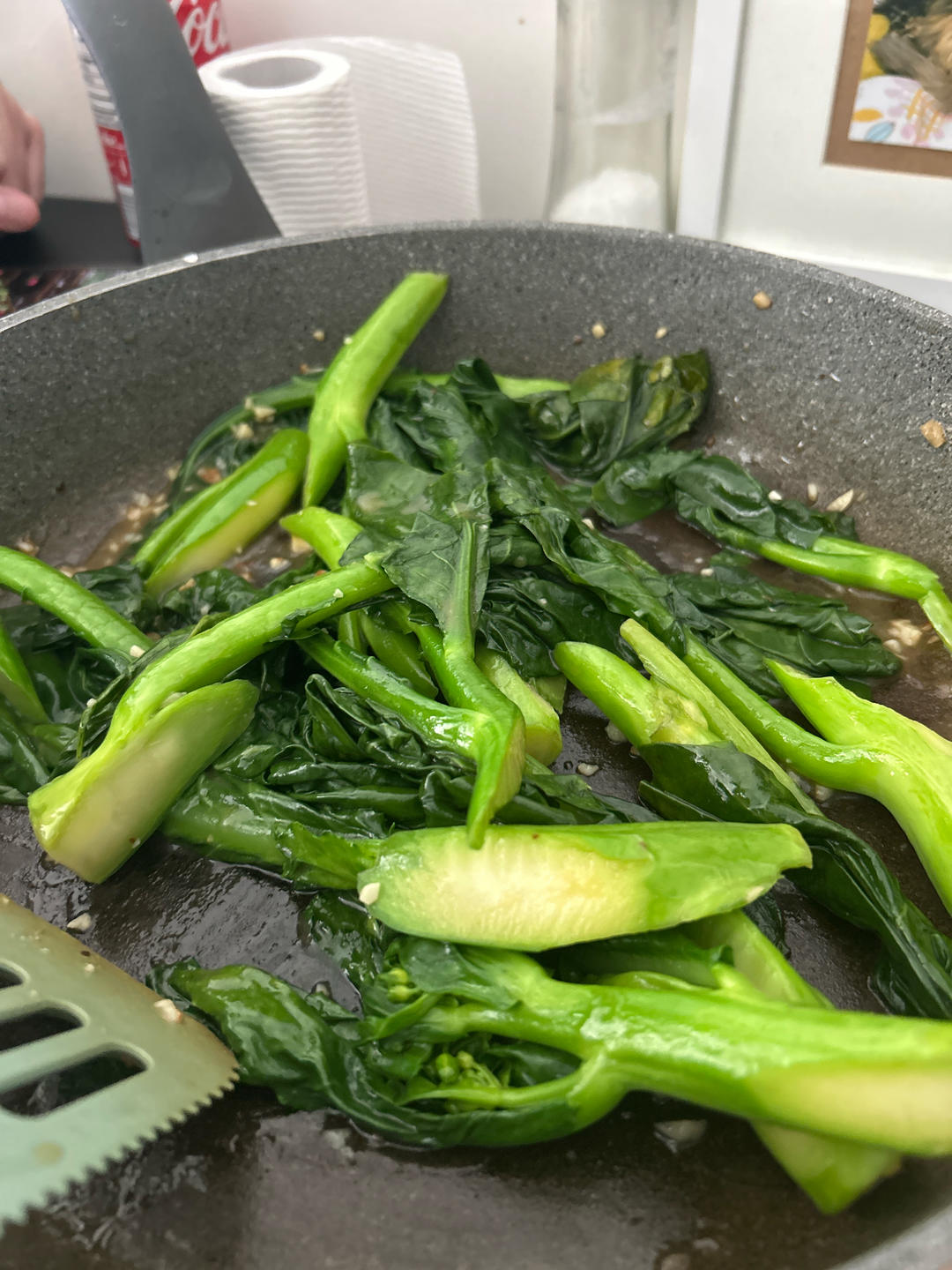 蚝油芥蓝，改刀后的比不改刀好吃百倍