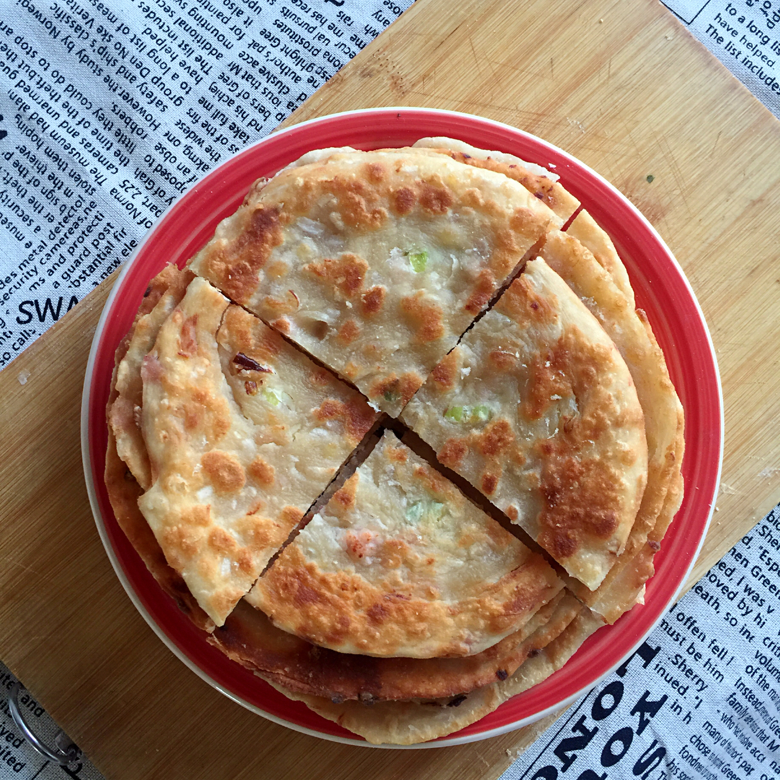 外酥里嫩的葱花油饼的全部作品