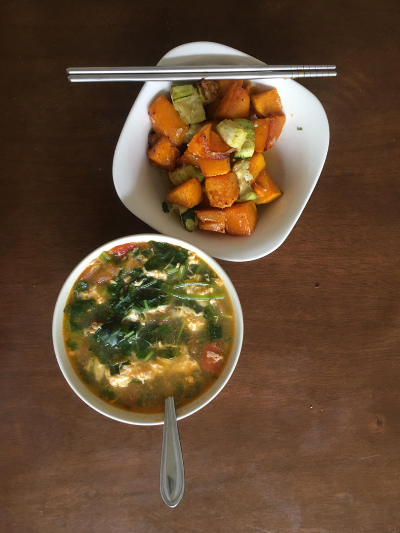 番茄鸡蛋菠菜汤