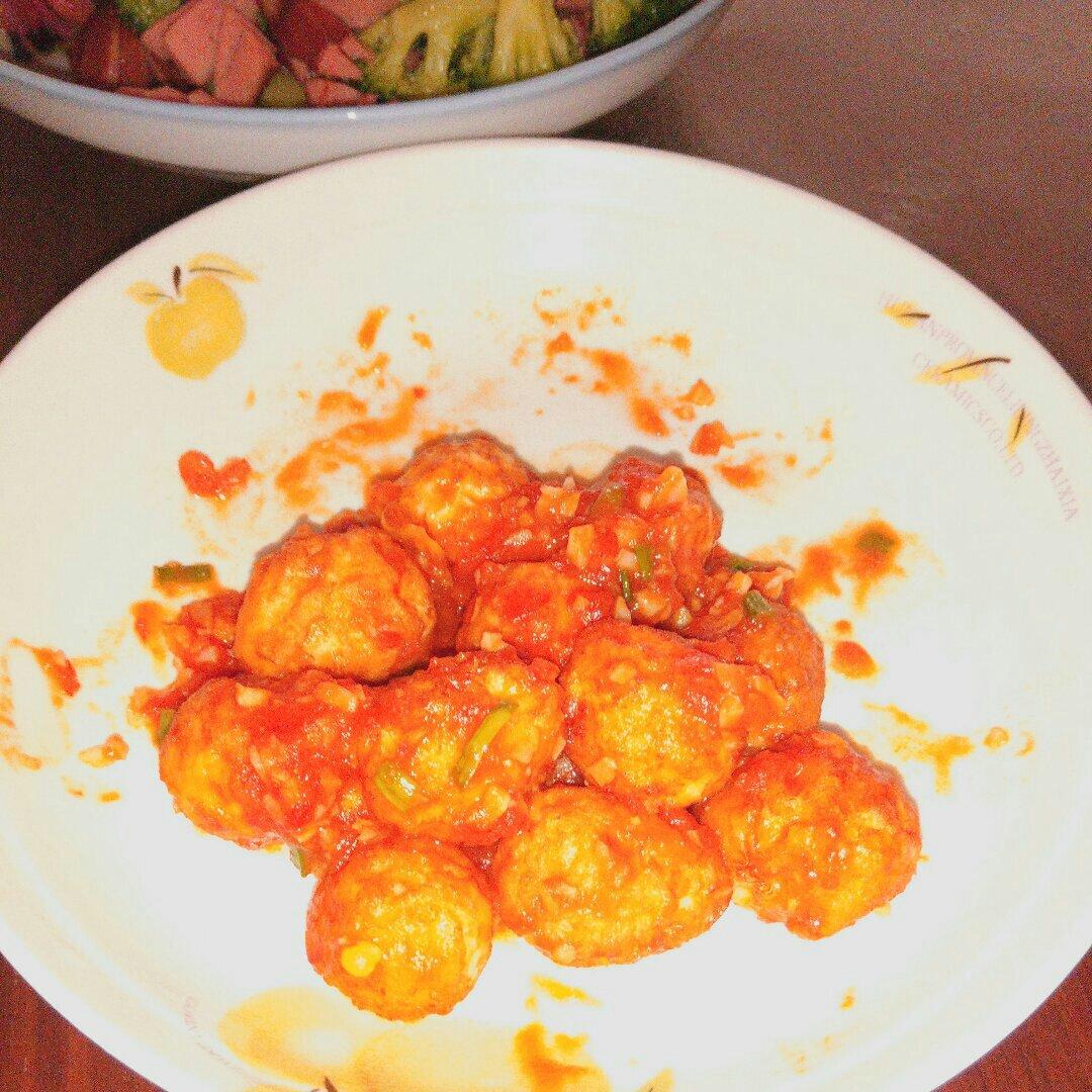 茄汁虎皮蛋（附快速剥蛋壳的方法）