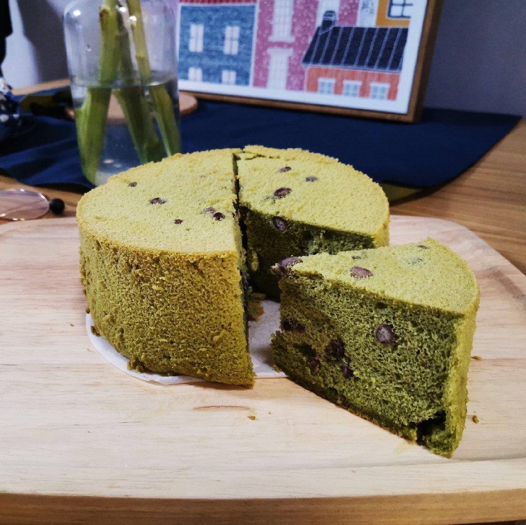 细腻绵软抹茶红豆戚风【附蜜红豆分布均匀小技巧】