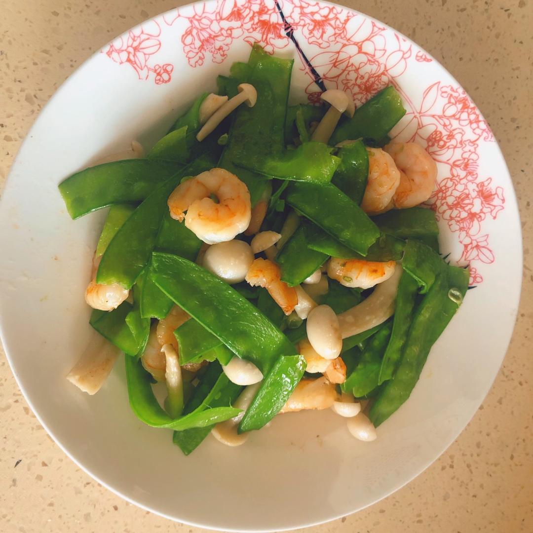 荷兰豆炒虾仁