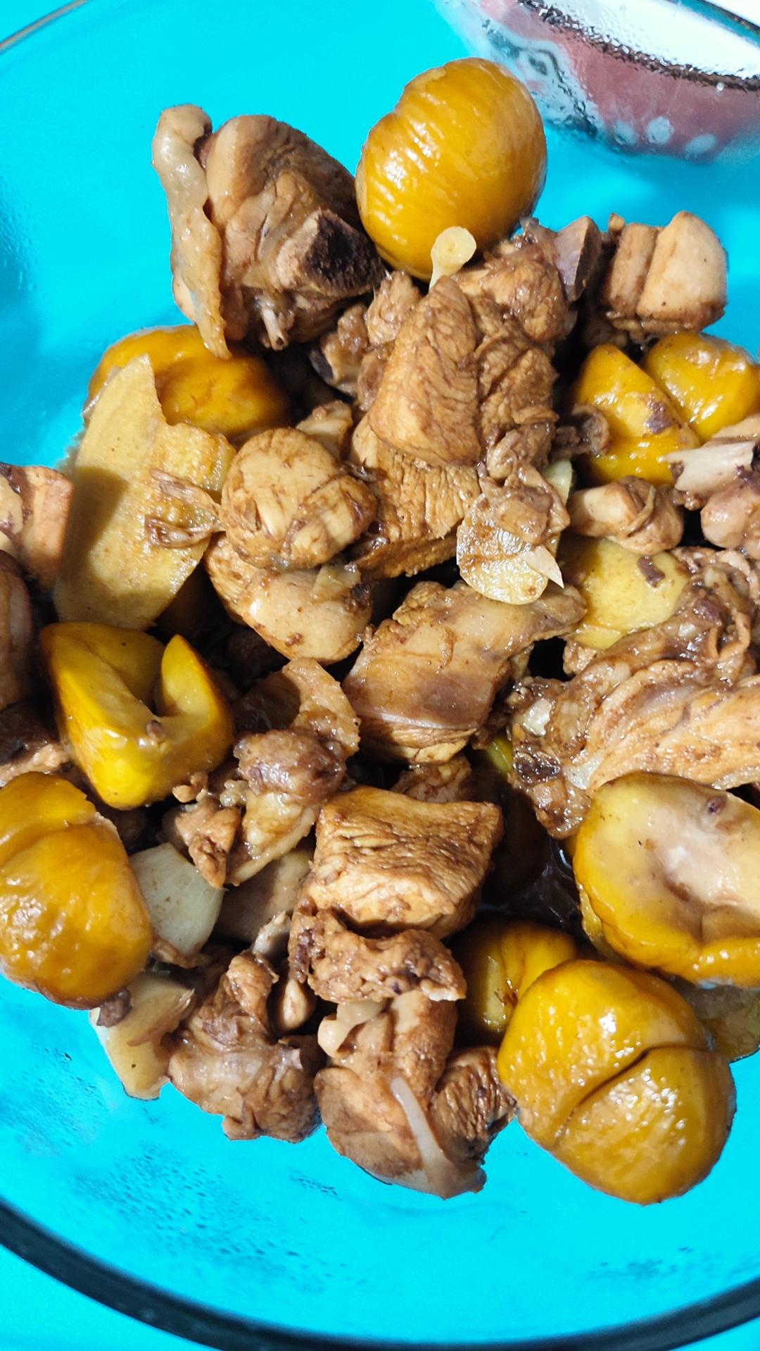 板栗烧鸡家常简单版！