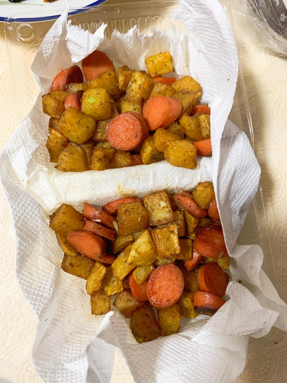 孜然火腿土豆丁