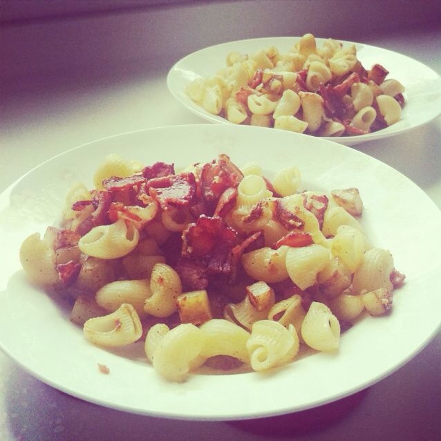 土豆培根炒意大利面