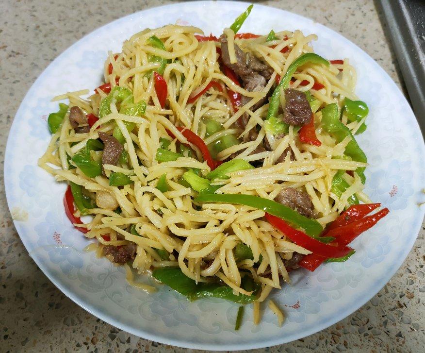 茭白青椒炒肉丝