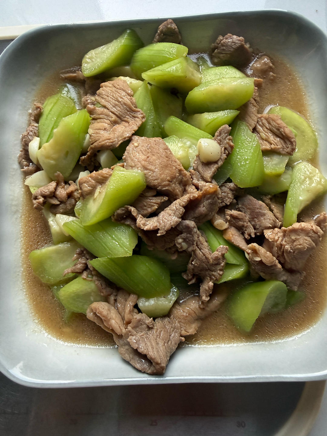 家常丝瓜炒肉
