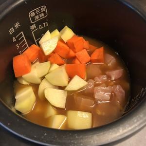电饭锅版无油咖喱鸡的做法 步骤2