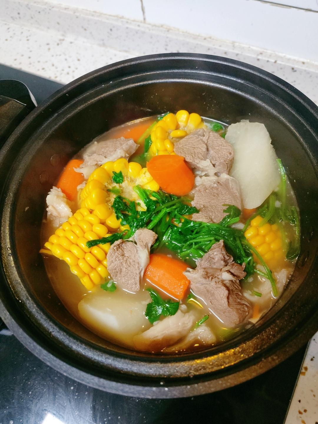 羊排汤～冬季里喝一碗全身都暖和