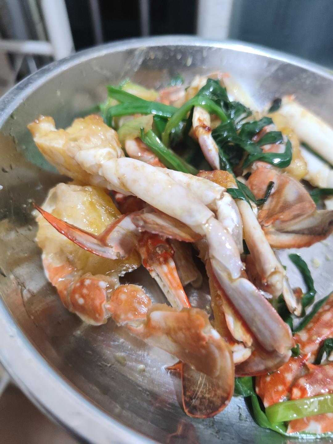 葱姜炒梭子蟹（very easy）