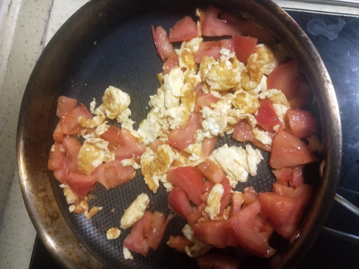 费番茄酱的西红柿炒鸡蛋（原创)的做法 步骤5