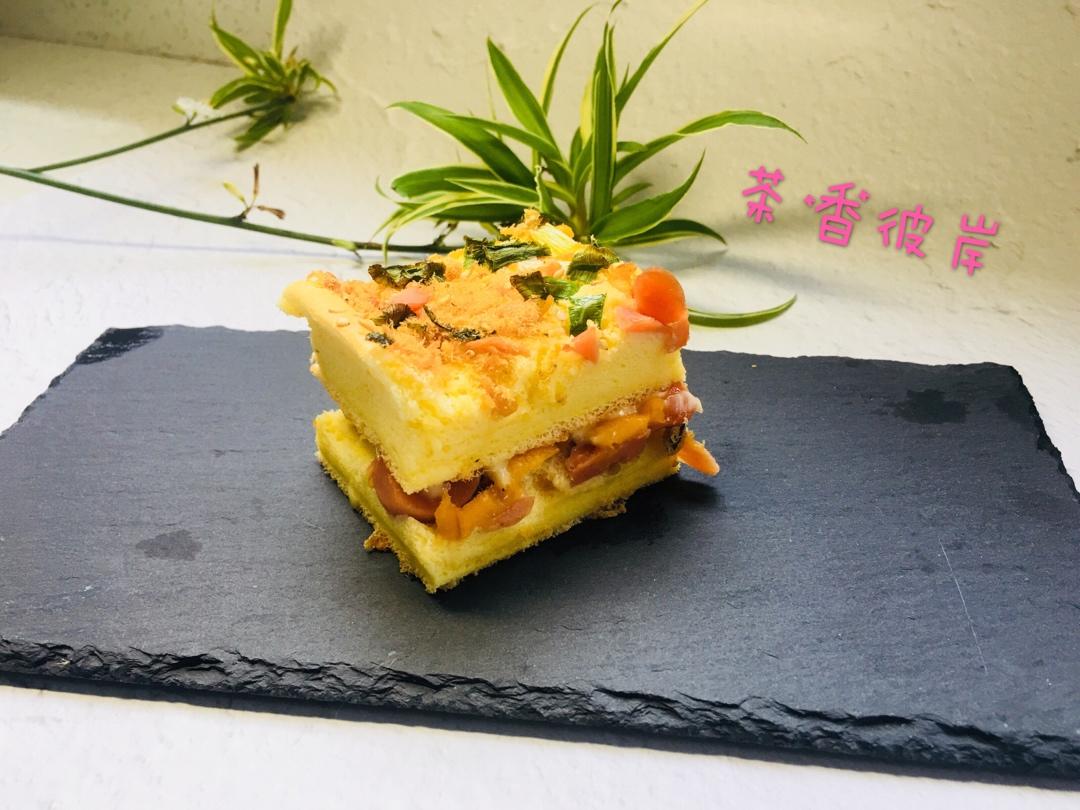 芝麻香葱肉松蛋糕（咸味）