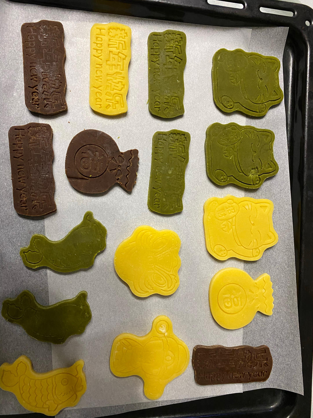 圣诞风印花曲奇饼干教程，附压面平整及脱模小技巧！