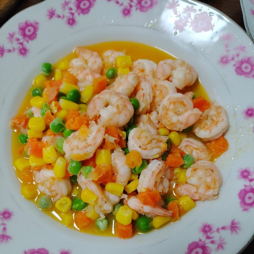 小美五彩玉米虾仁