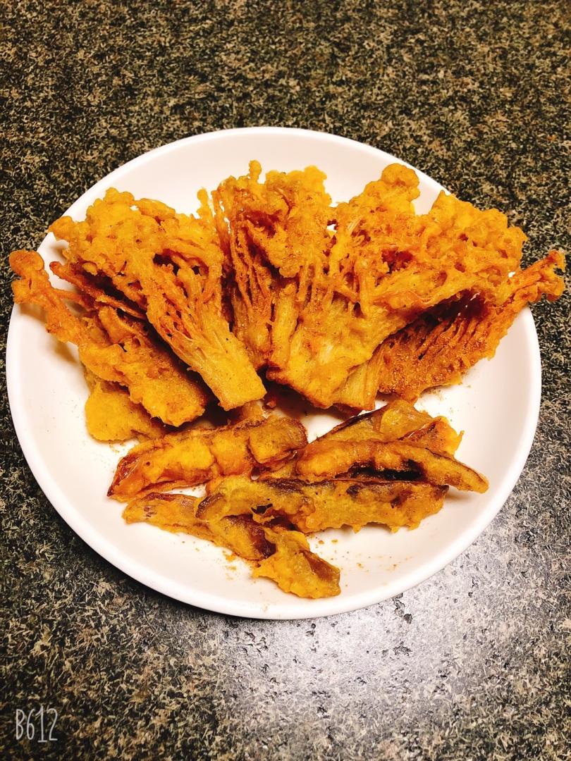 巨香巨酥脆的椒盐金针菇🔥比肉还要好吃百倍
