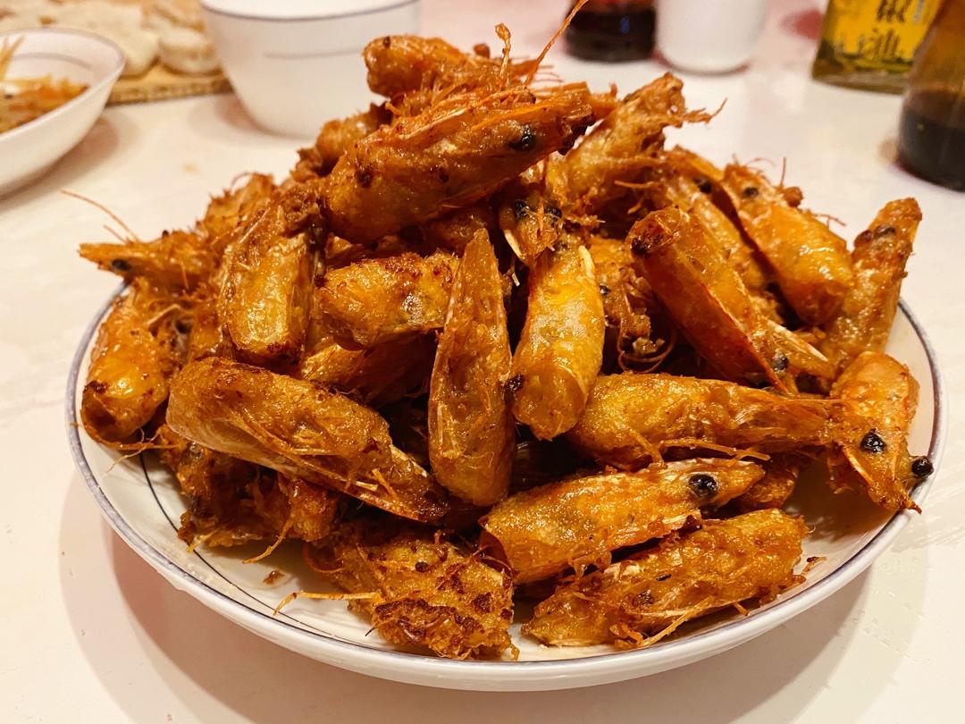熬虾油炸虾头