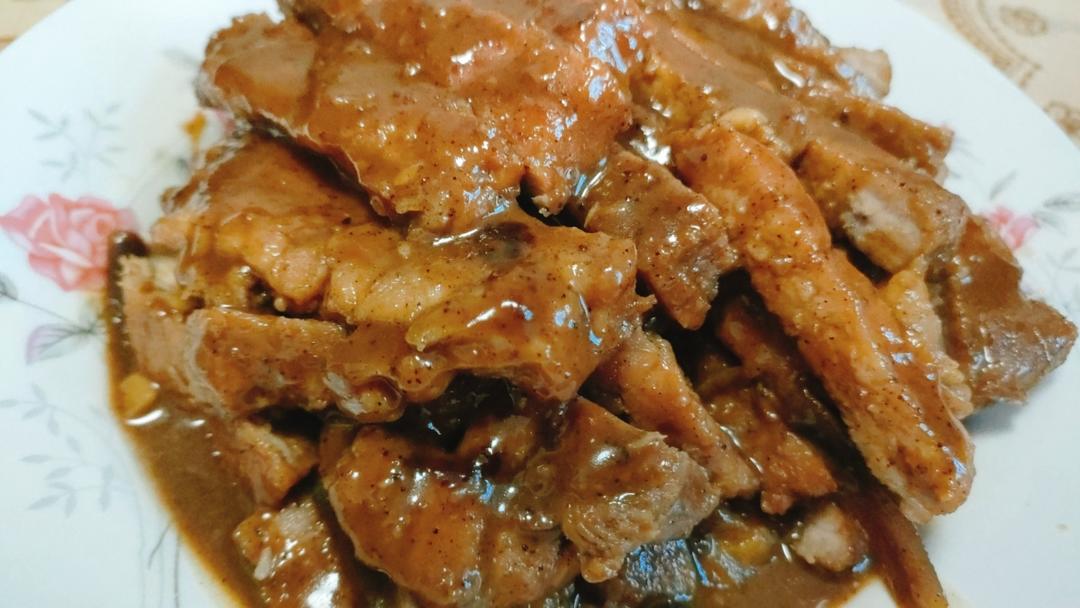 红糖肉桂苹果焖猪排