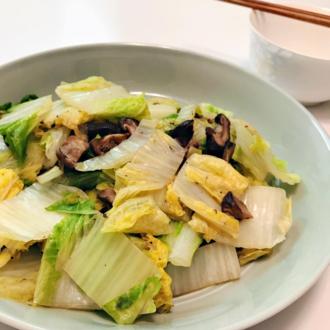娃娃菜炒香菇