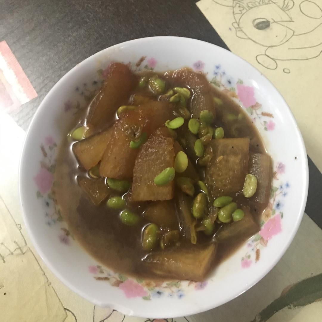 冬瓜炒毛豆