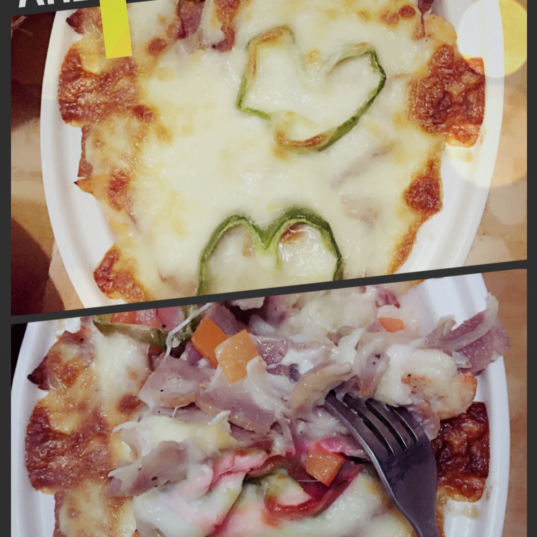 鲜虾培根芝士焗饭