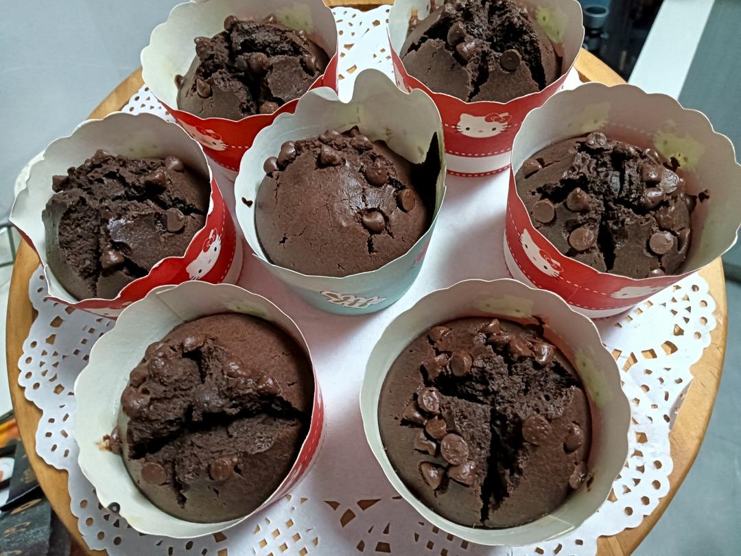 巨简单❗️超快速❗️巧克力玛芬蛋糕❗️好吃哭了