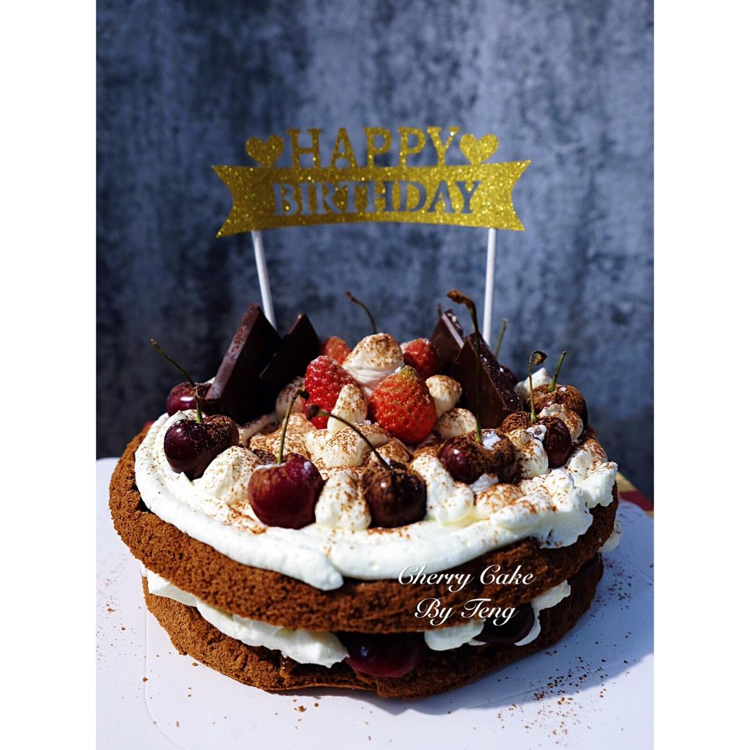 8寸可可戚风蛋糕