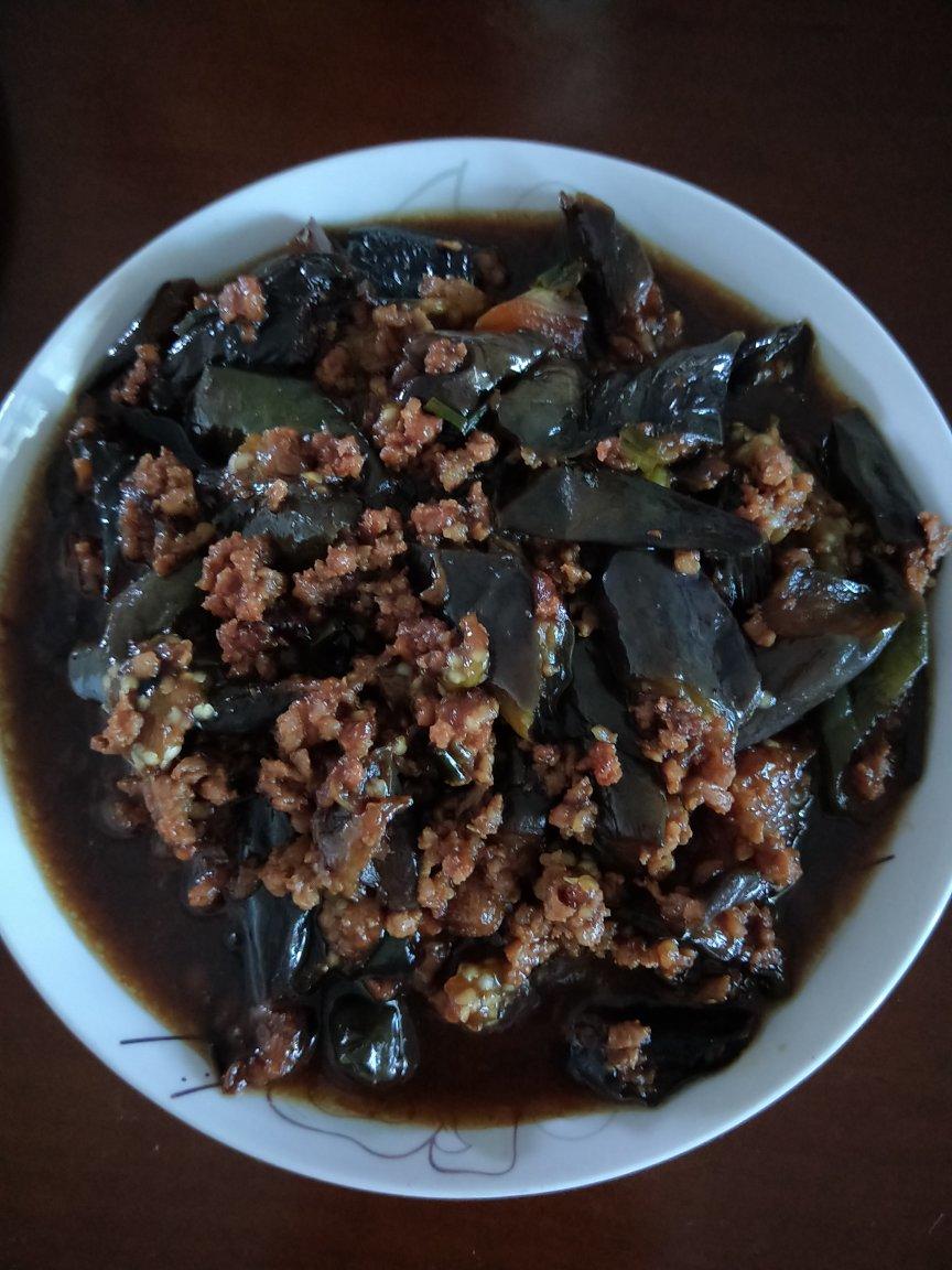红烧肉末茄子
